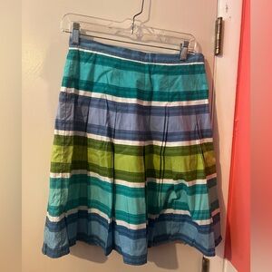 Talbots Petites Multicolor Striped A-Line Skirt - Size 4